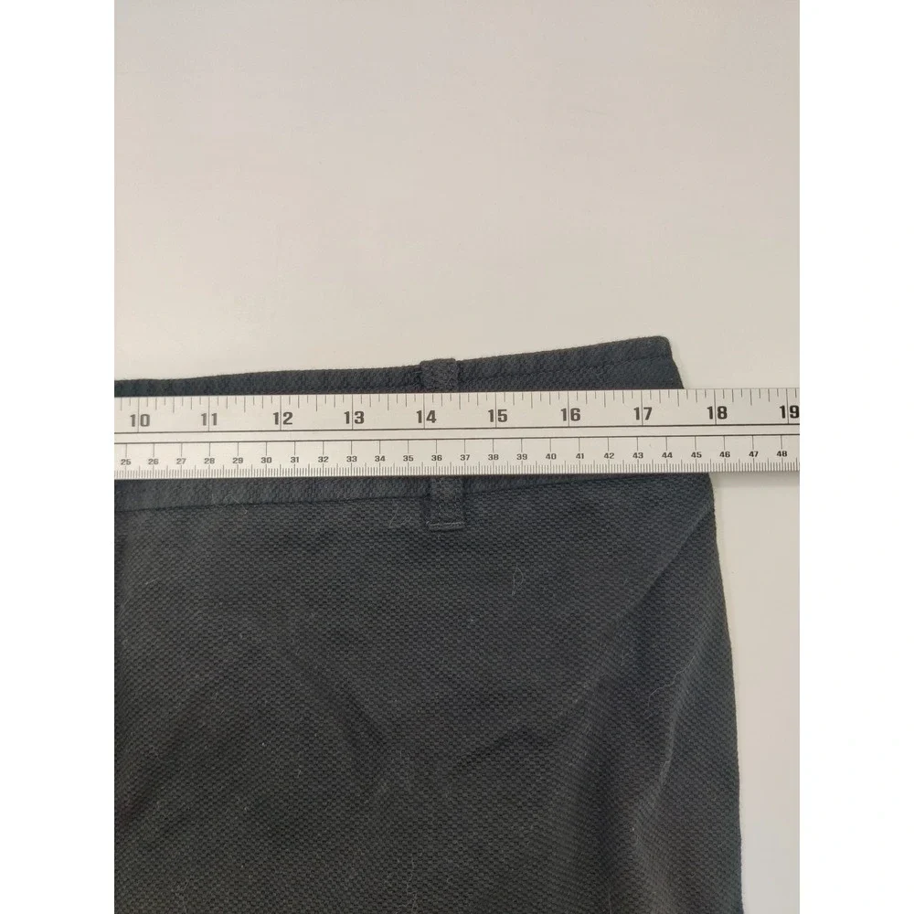 Ann Taylor LOFT Black Textured Cropped Cuffed Dress Pants Mens Size 14